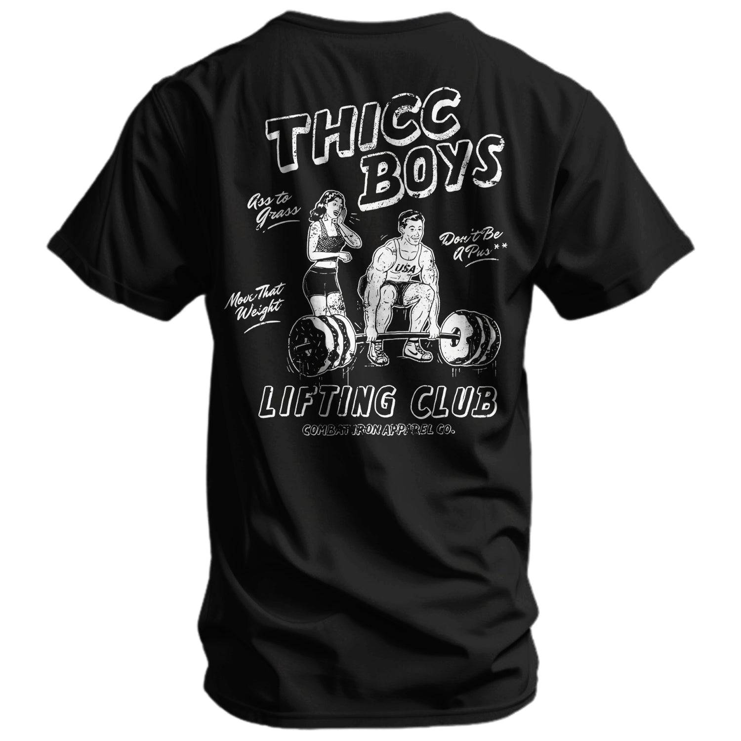 Thicc Boys Workout Club Men's T-shirt| Combat Iron Apparel Co.