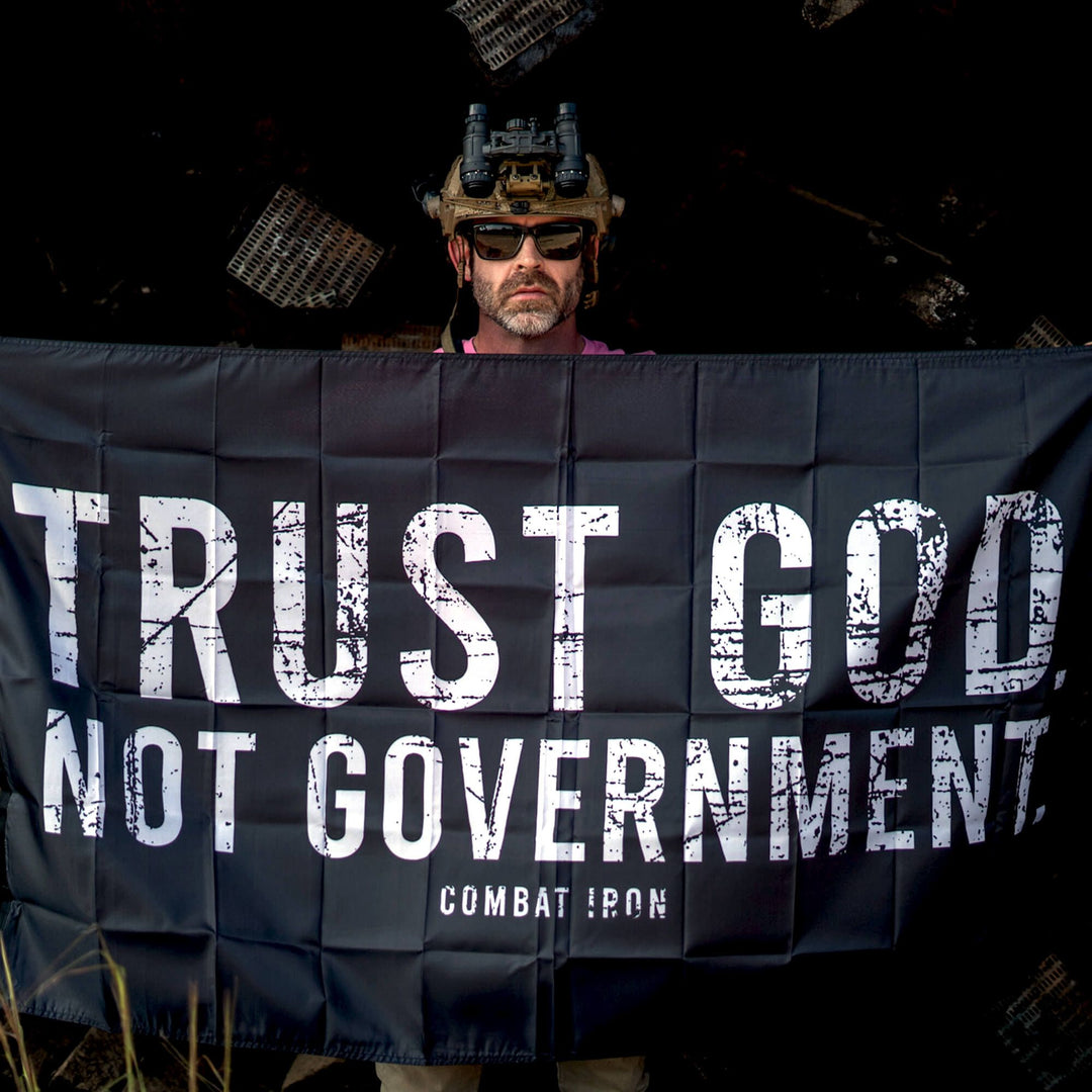 Trust God. Not Government Distressed 3' X 5' Wall Flag
