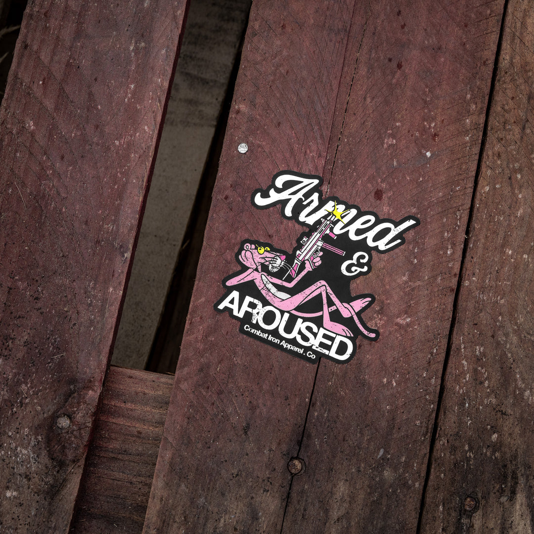Armed & Aroused Panther Decal