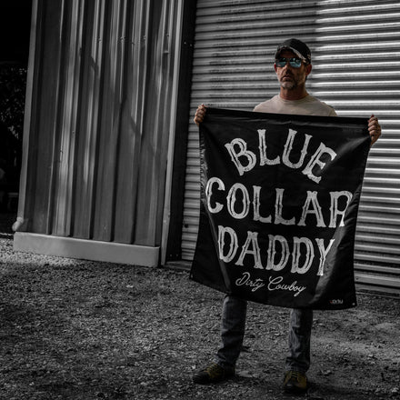 Blue Collar Daddy 3' x 3' Flag