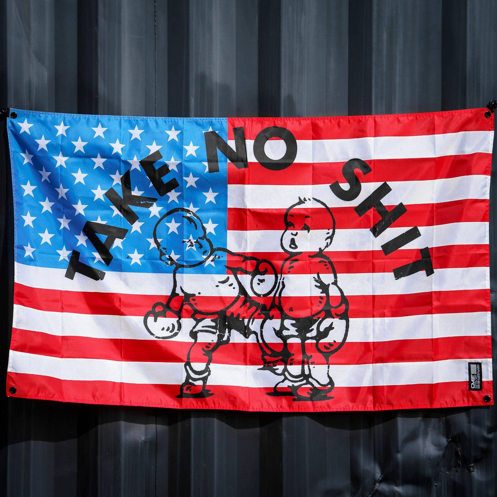 Take No Sh*t 3' X 5' American Flag - Combat Iron Apparel Co.