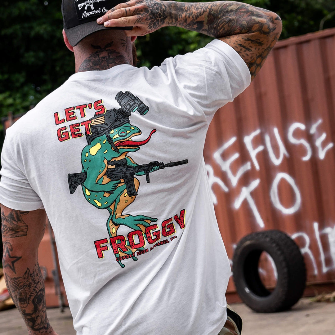 Let's Get Froggy Operator Style Men's  T-Shirt