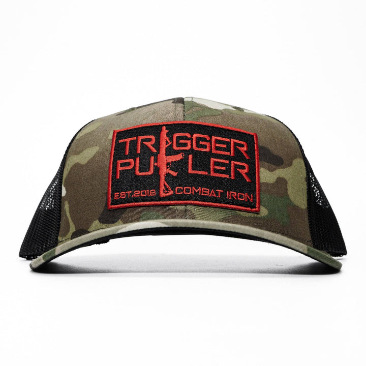 Trigger Puller Red Patch Mid-Profile Mesh Snapback Hat