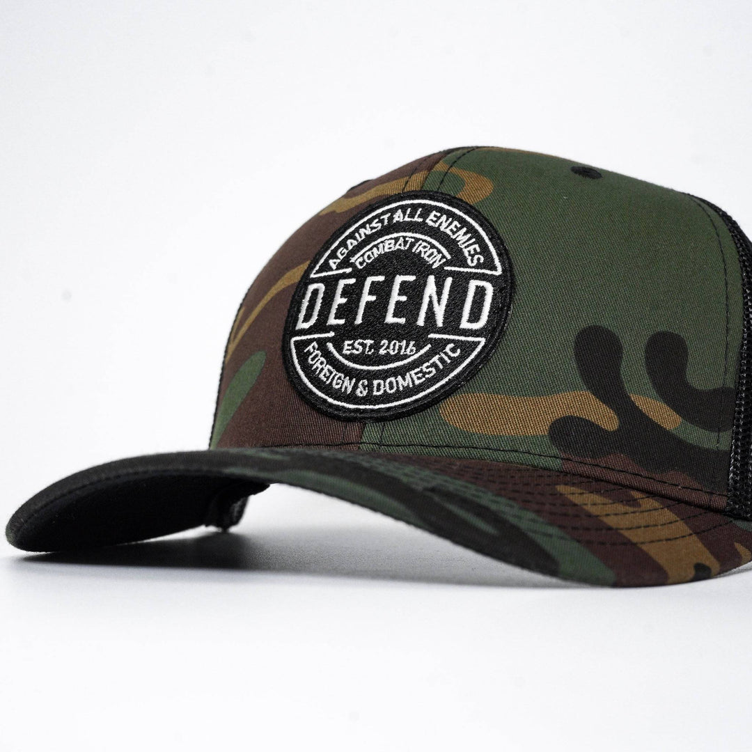 Defend Against All Enemies Foreign and Domestic Mid-Profile Mesh Snapback Hat