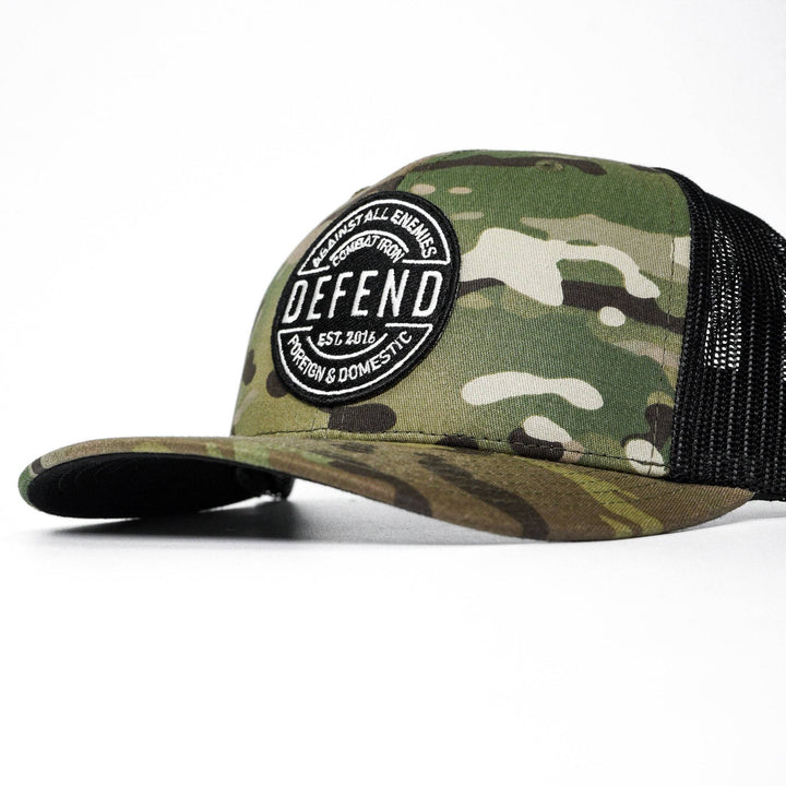 Defend Against All Enemies Foreign and Domestic Mid-Profile Mesh Snapback Hat