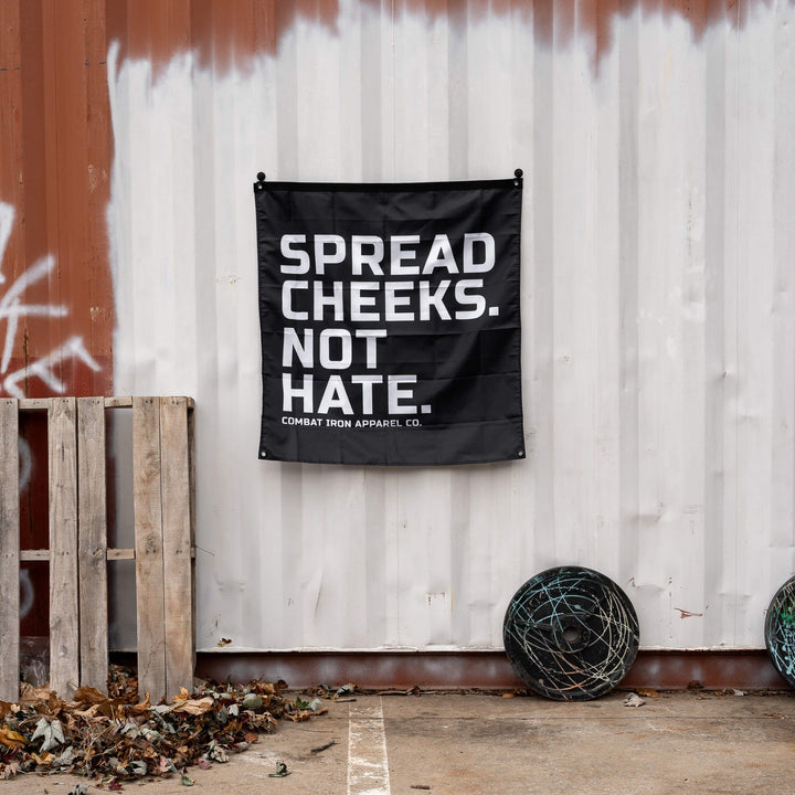 Spread Cheeks. Not Hate. 3' X 3' Wall Flag