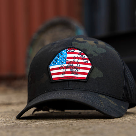 Take No Shit American Flag Patch SnapBack - Combat Iron Apparel Co.
