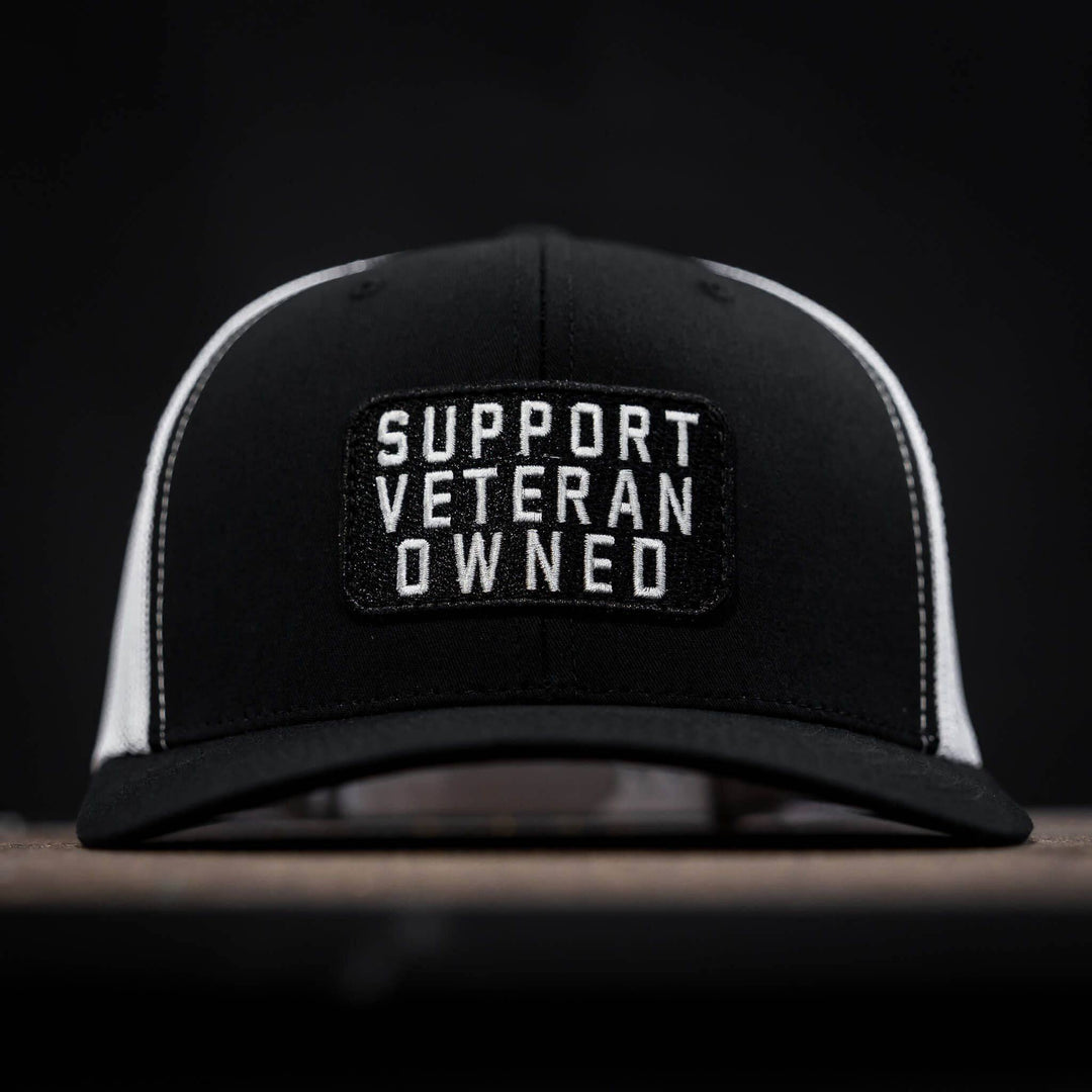 Support Veteran Owned Patch Mid-Profile Mesh Snapback