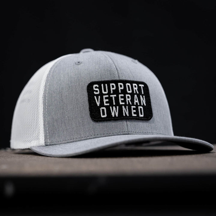 Support Veteran Owned Patch Mid-Profile Mesh Snapback