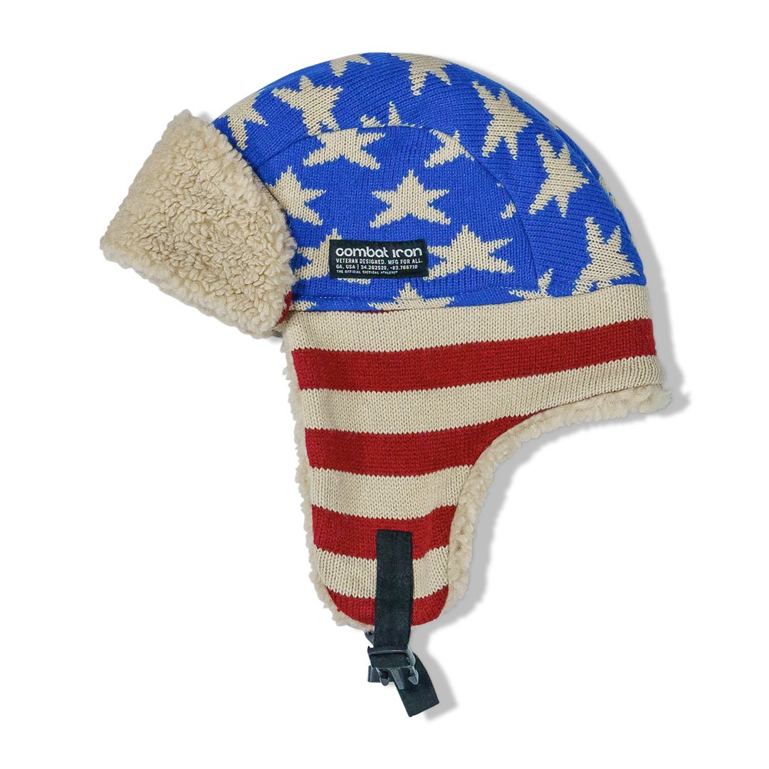 USA Wool Insulated Knitted Trapper Hat