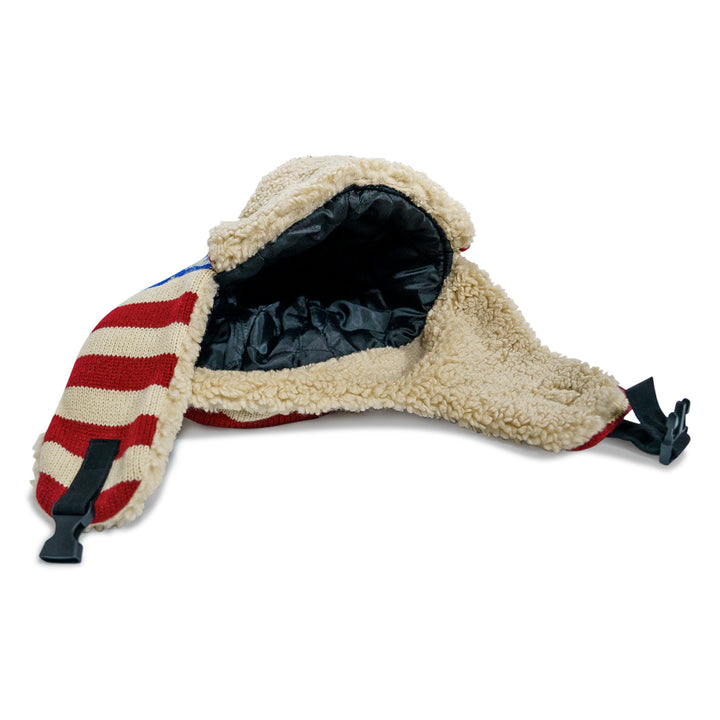 USA Wool Insulated Knitted Trapper Hat