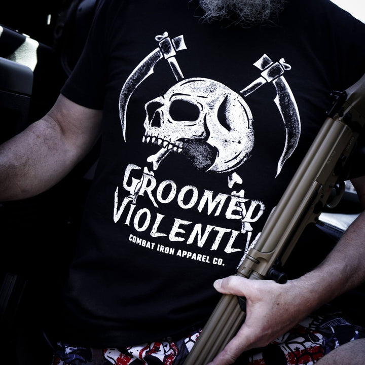 Groomed Violently Skull Men's T-Shirt