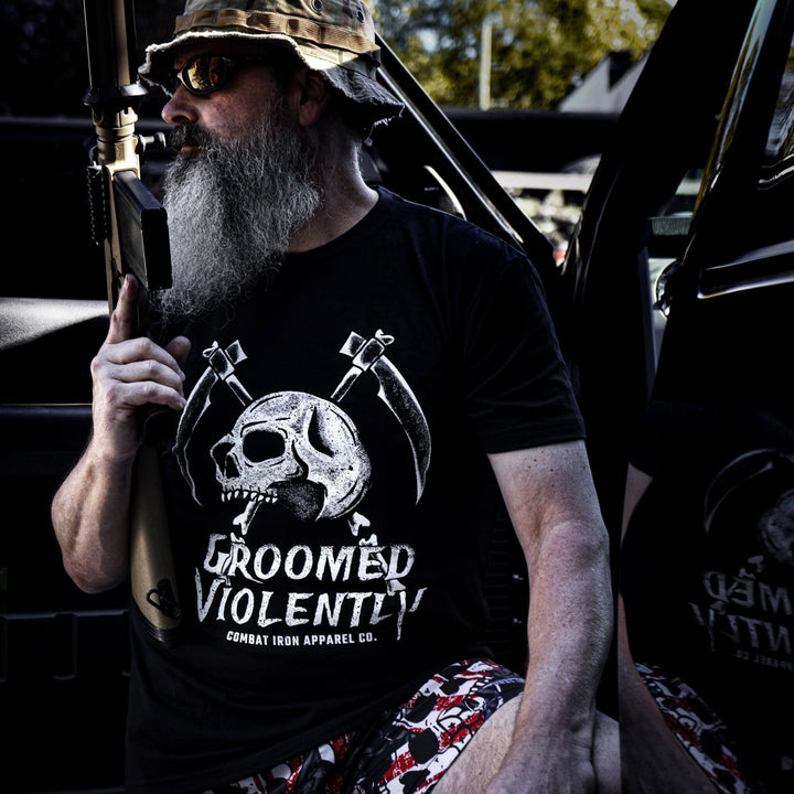 Groomed Violently Skull Men's T-Shirt