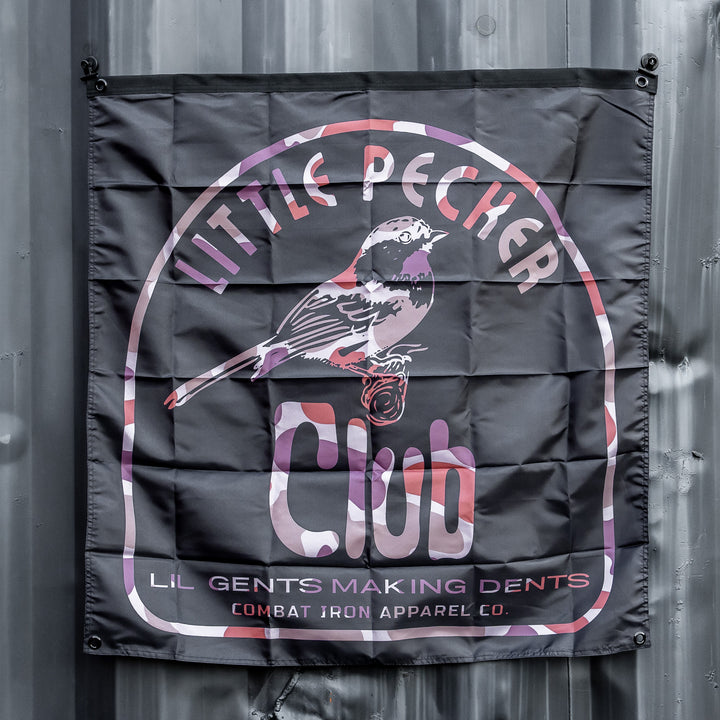 Little Pecker Club 3' X 3' Wall Flag