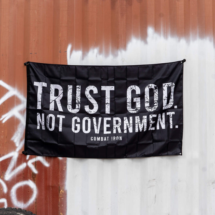 Trust God. Not Government Distressed 3' X 5' Wall Flag