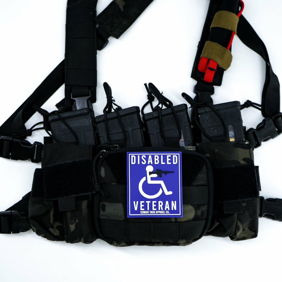 3D PVC MORALE PATCH | DISABLED VETERAN HANDICAP SIGN - Combat Iron Apparel™