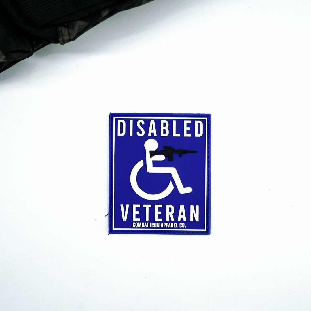 3D PVC MORALE PATCH | DISABLED VETERAN HANDICAP SIGN - Combat Iron Apparel™