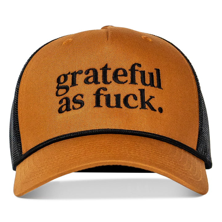 Grateful As Fuck Rope Snapback Hat