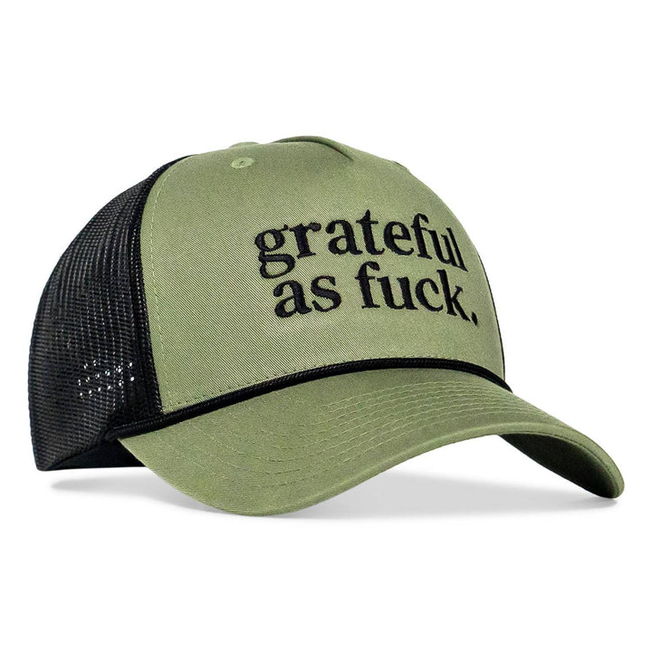 Grateful As Fuck Rope Snapback Hat