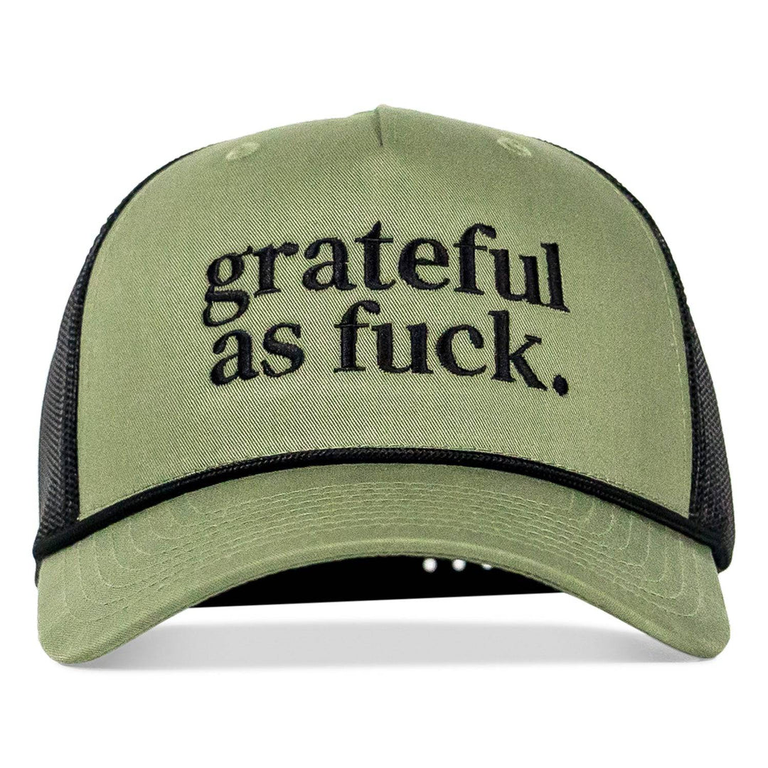 Grateful As Fuck Rope Snapback Hat