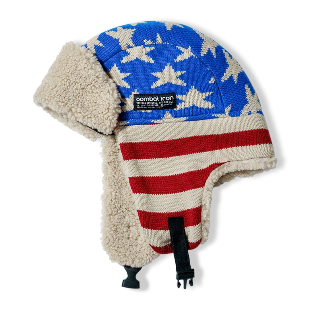 USA Wool Insulated Knitted Trapper Hat