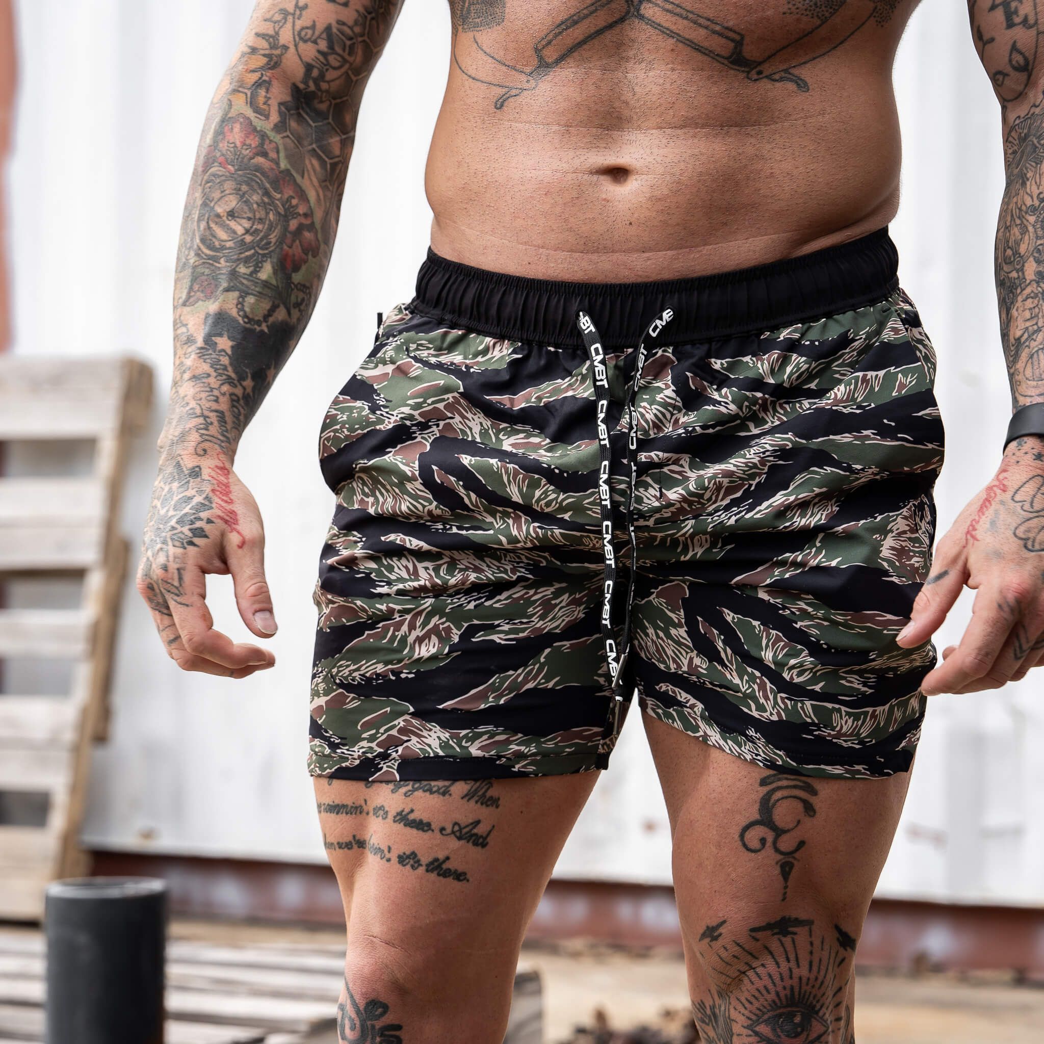 Tiger stripe sale swim trunks