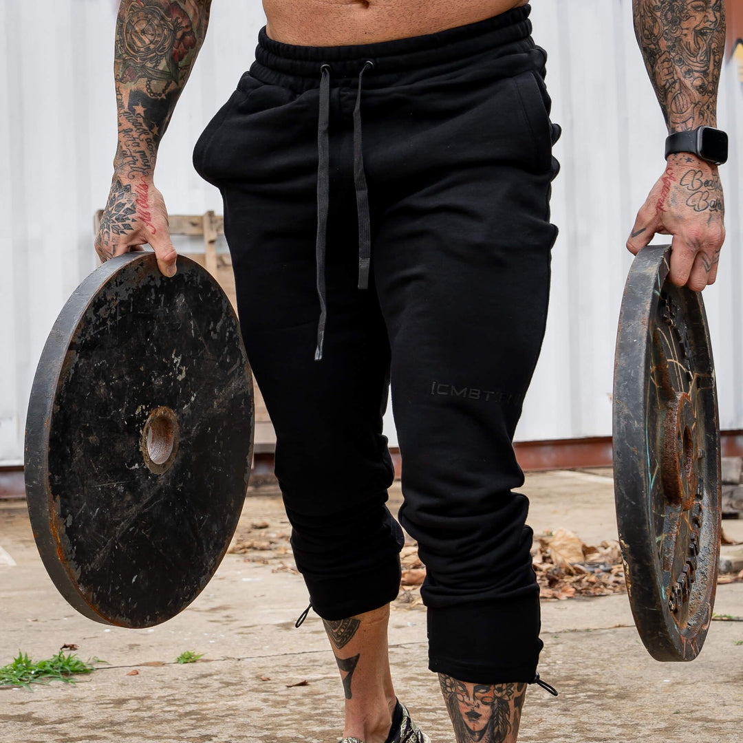 Mens Heavyweight Sweatpants (S, Black) : : Clothing