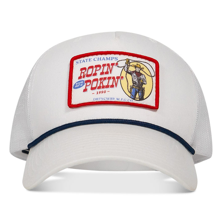 Ropin' and Pokin' Dirty Cowboys Patch Rope SnapBack