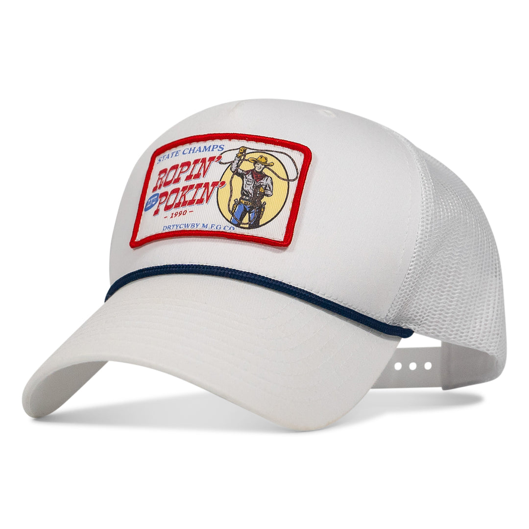 Ropin' and Pokin' Dirty Cowboys Patch Rope SnapBack