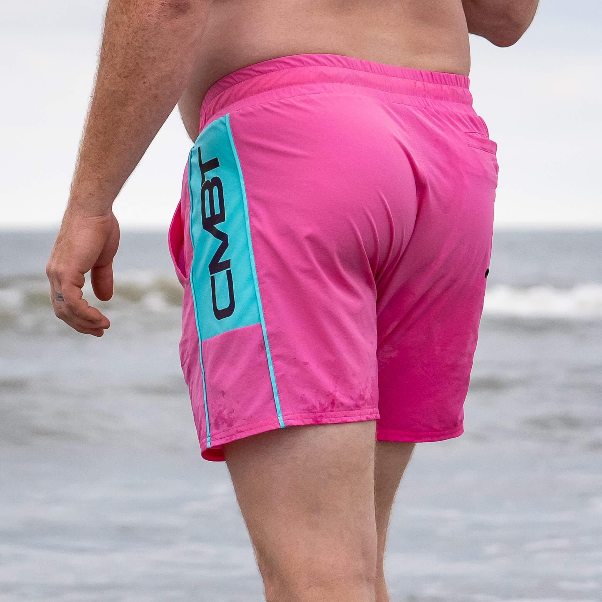 Pink best sale swim trunks