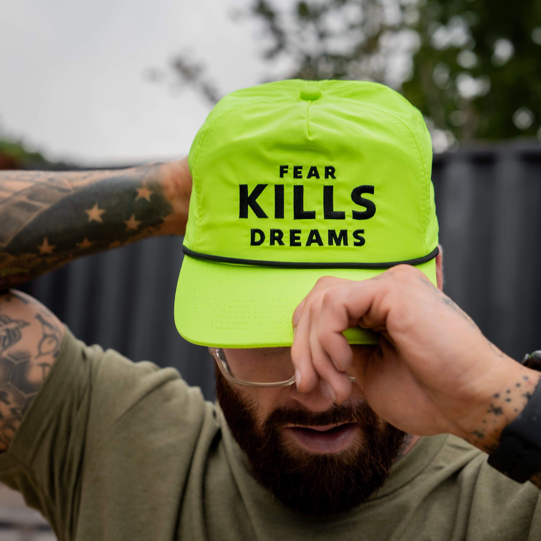 FEAR KILLS DREAMS CRUSHABLE ROPE SNAPBACK HAT