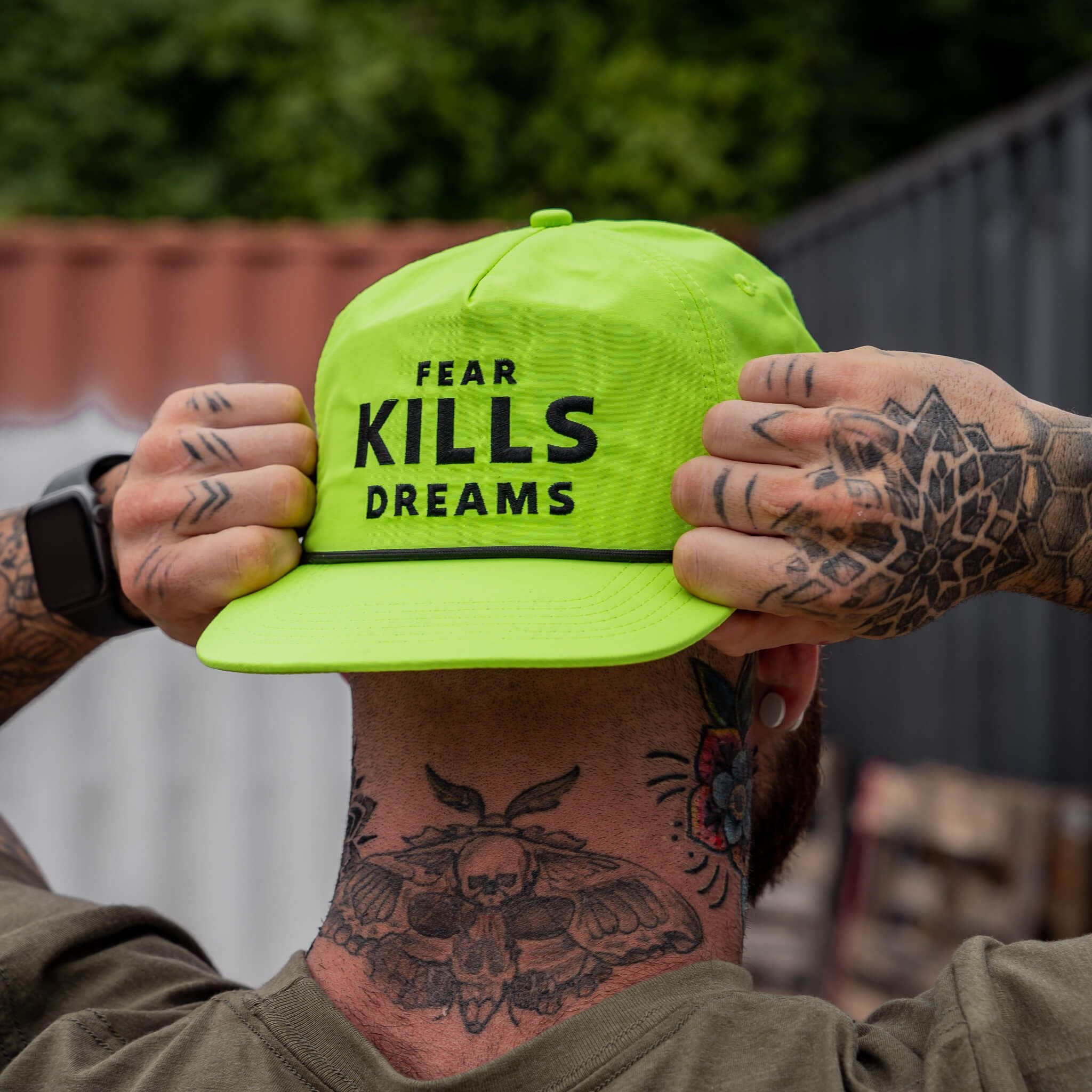 FEAR KILLS DREAMS CRUSHABLE ROPE SNAPBACK HAT