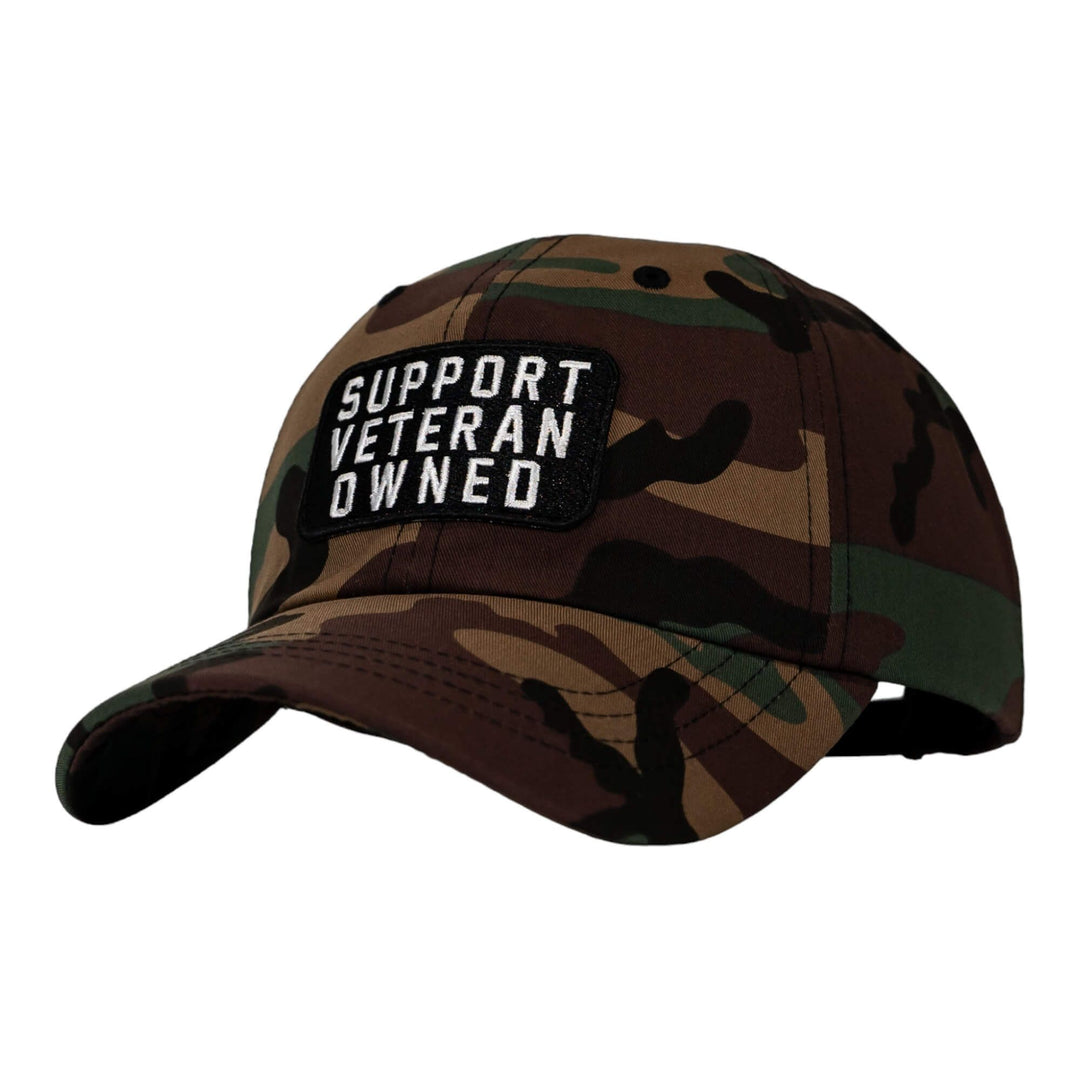 SUPPORT VETERAN OWNED PATCH DAD HAT