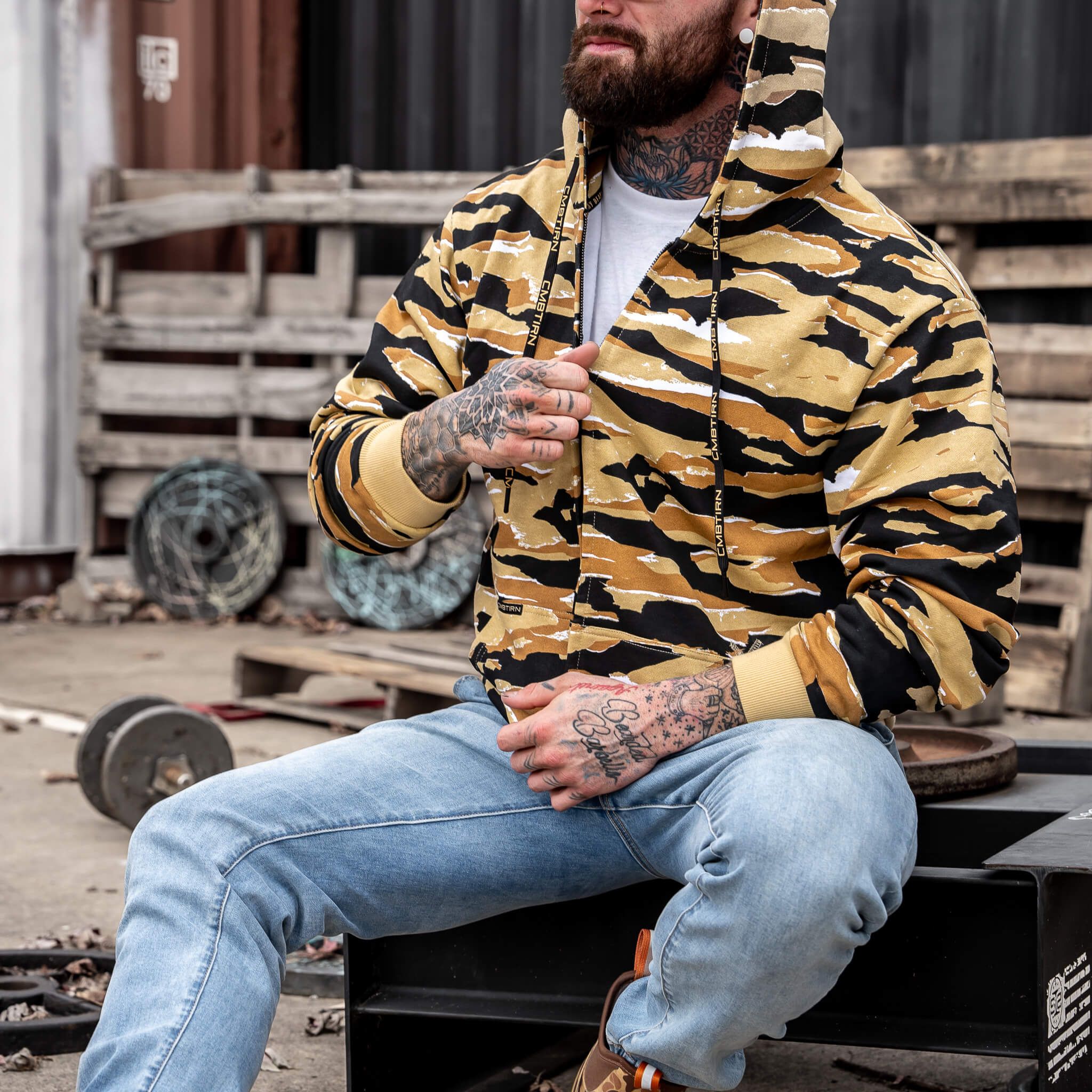 Tiger stripe camo zip best sale up hoodie