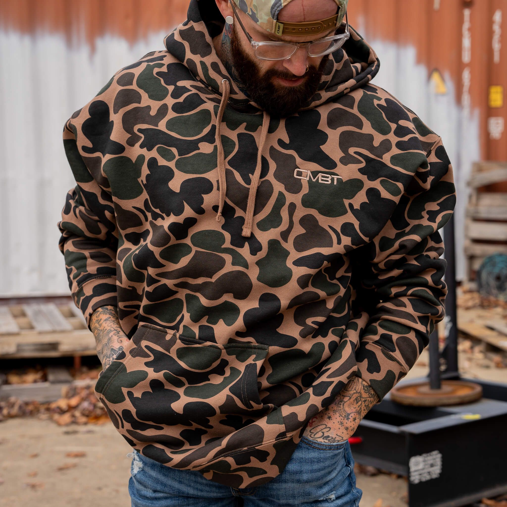 Tan shop camo hoodie