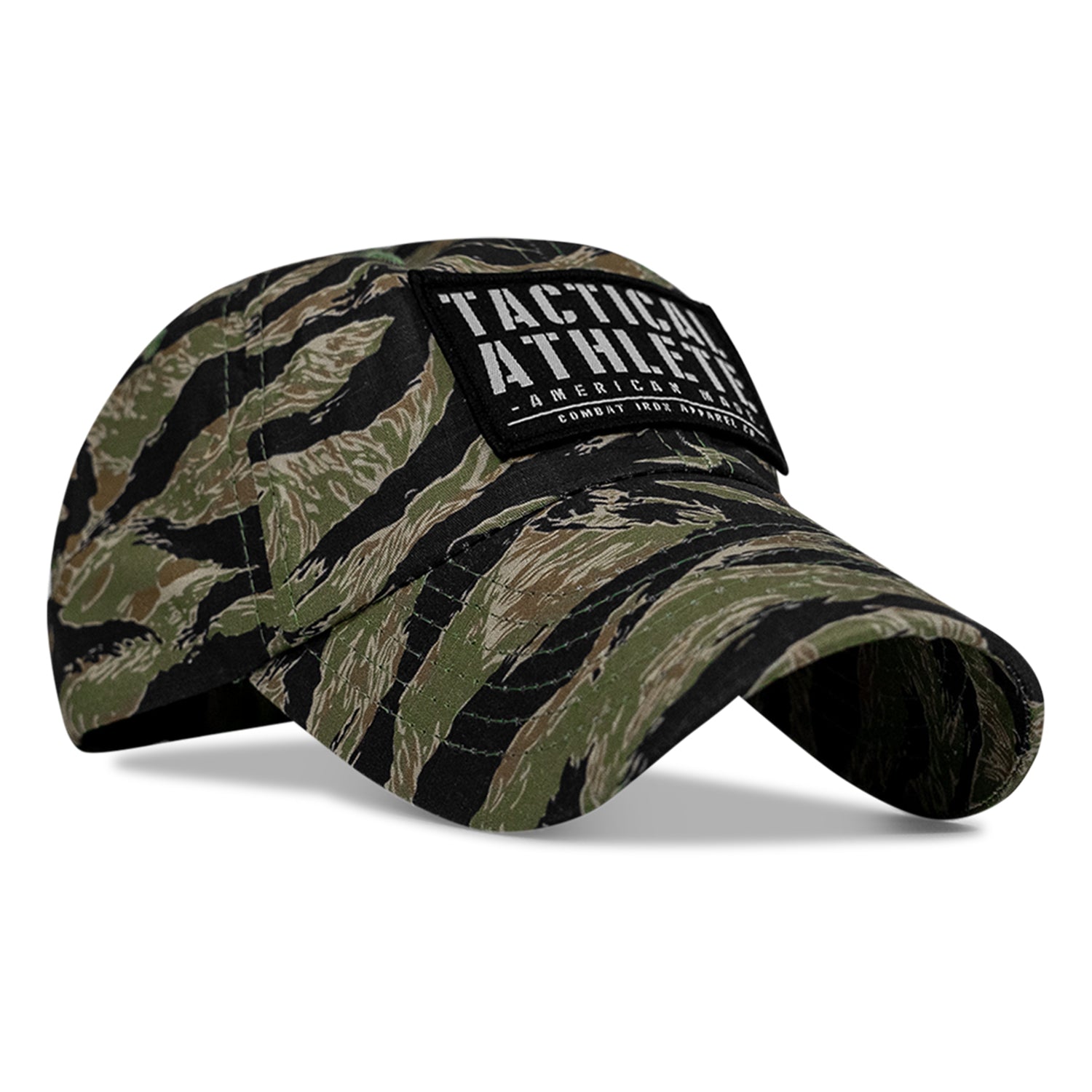 100% Cotton Rip Stop Camo Flat Bill Low Crown Camp hot Buckle Cap