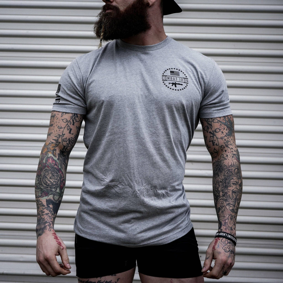 Lift heavy. Move fast. Stay deadly. Men’s t-shirt  #color_gray