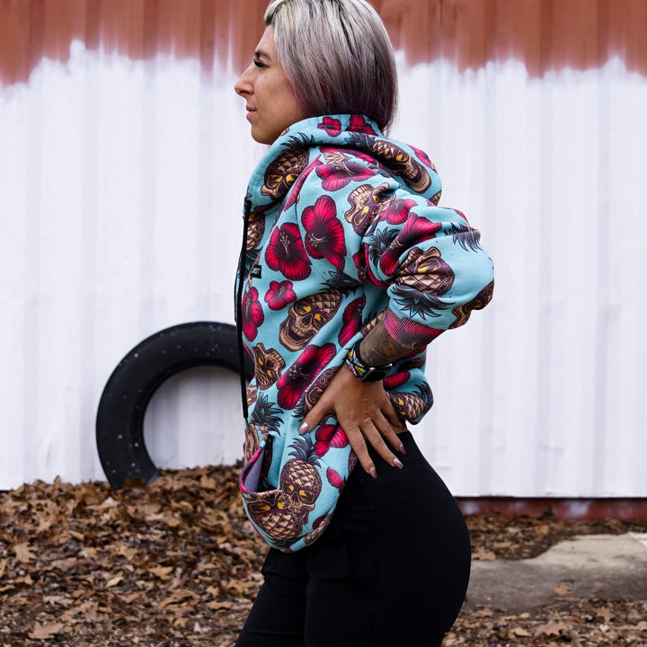 Patterned Fleece Lined Hoodie