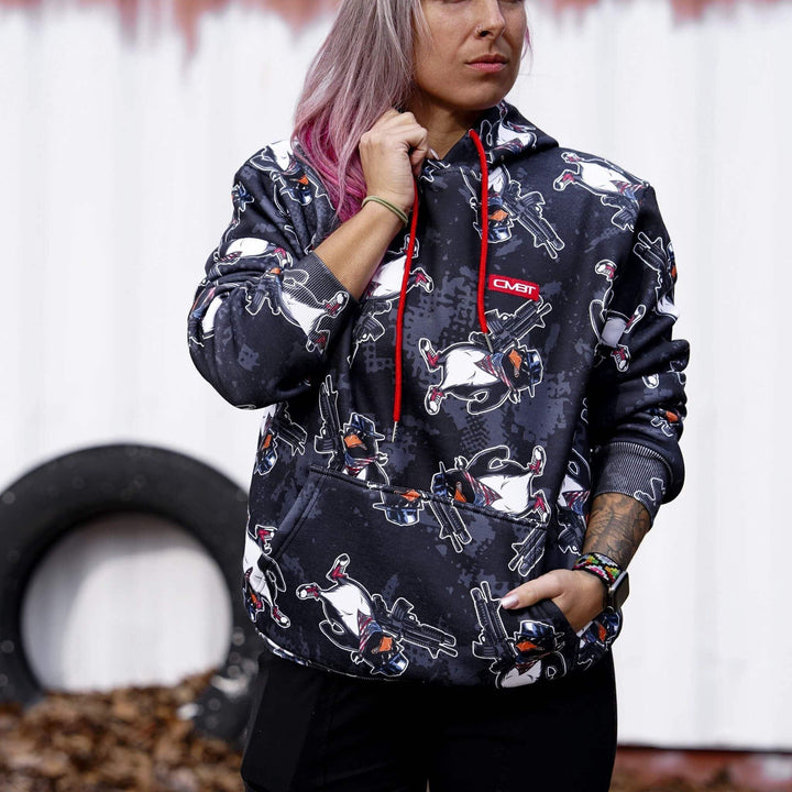 Patterned Fleece Lined Hoodie