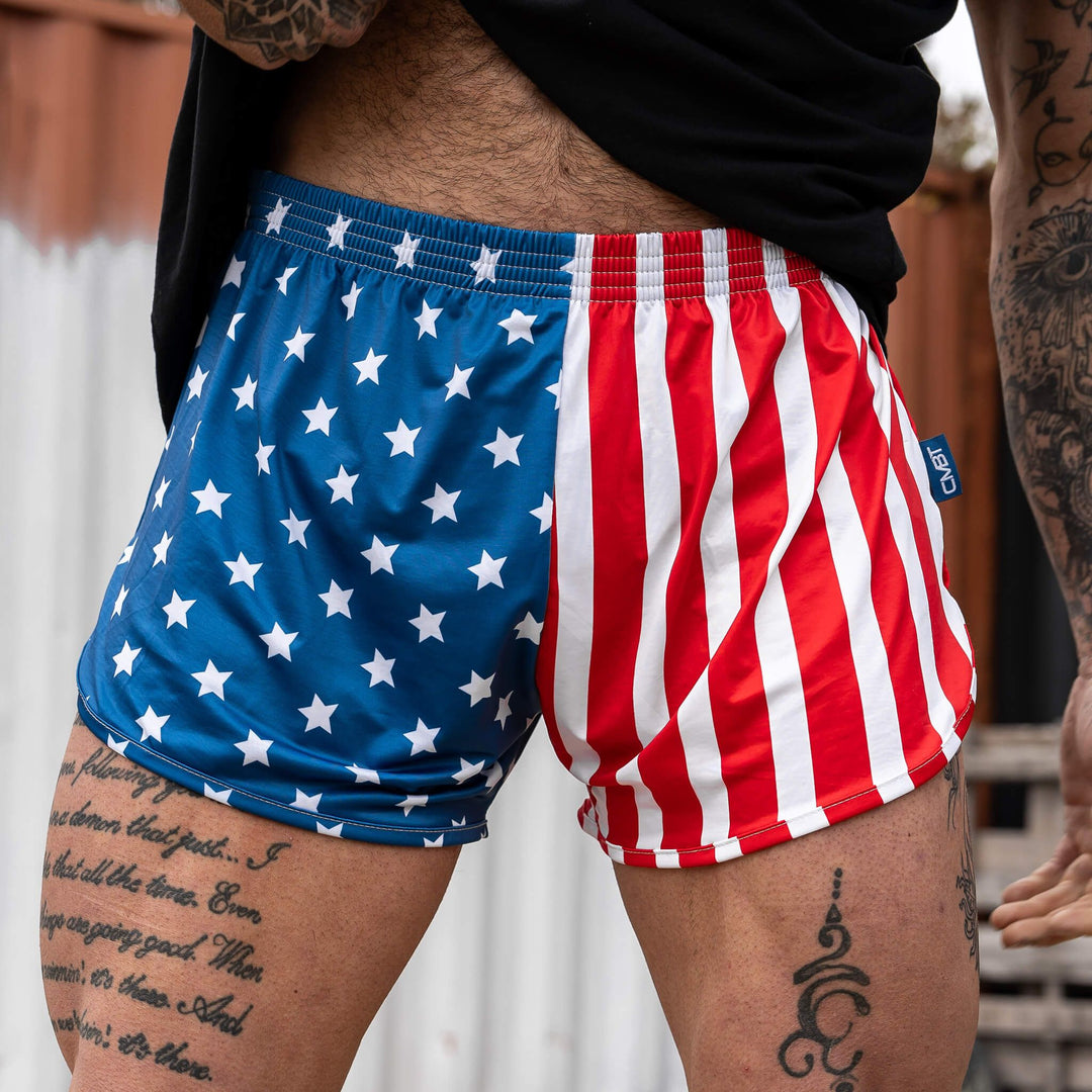 USA Flag Men's Ranger Panty Silkies Shorts