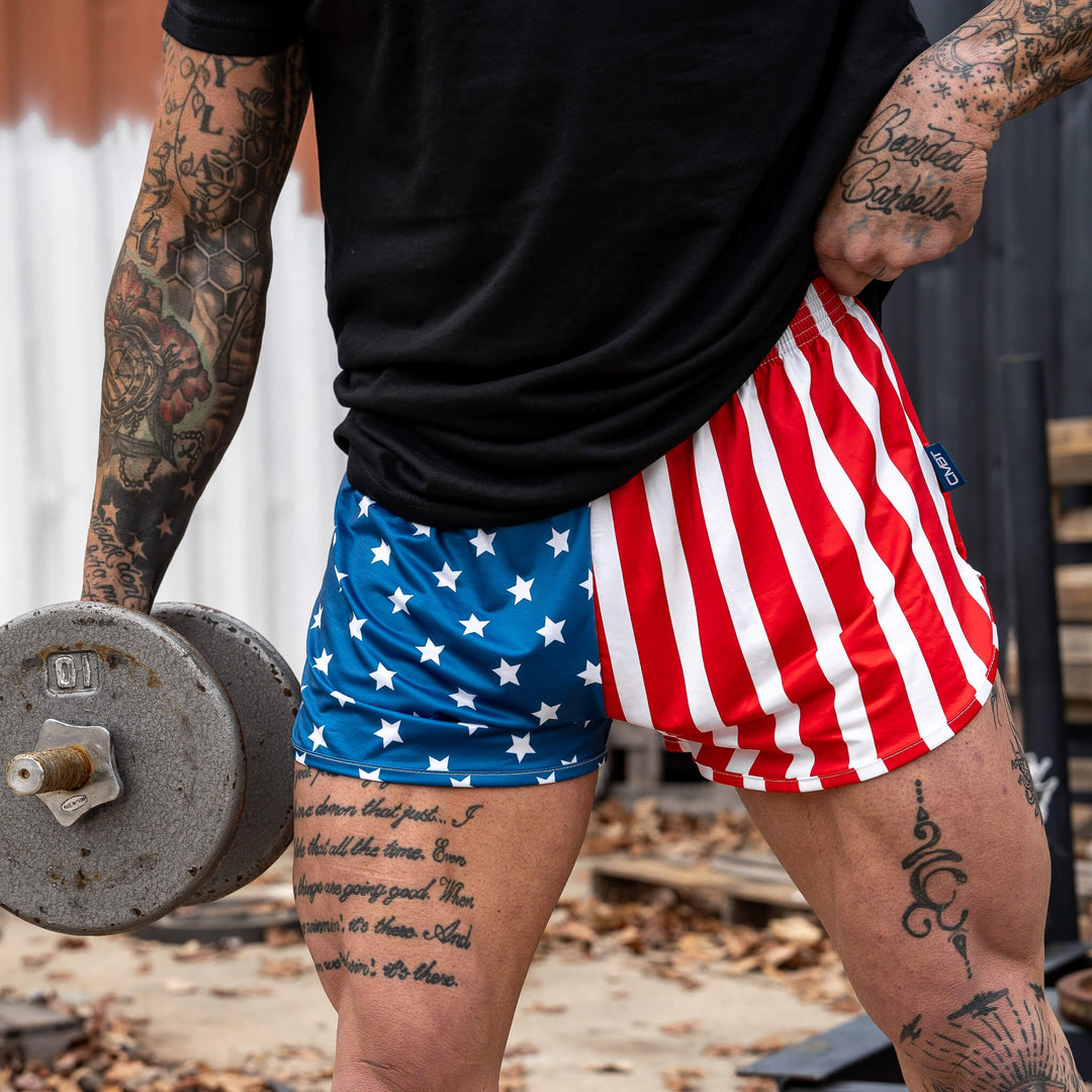 USA Flag Ranger Panty Silkies Training Shorts