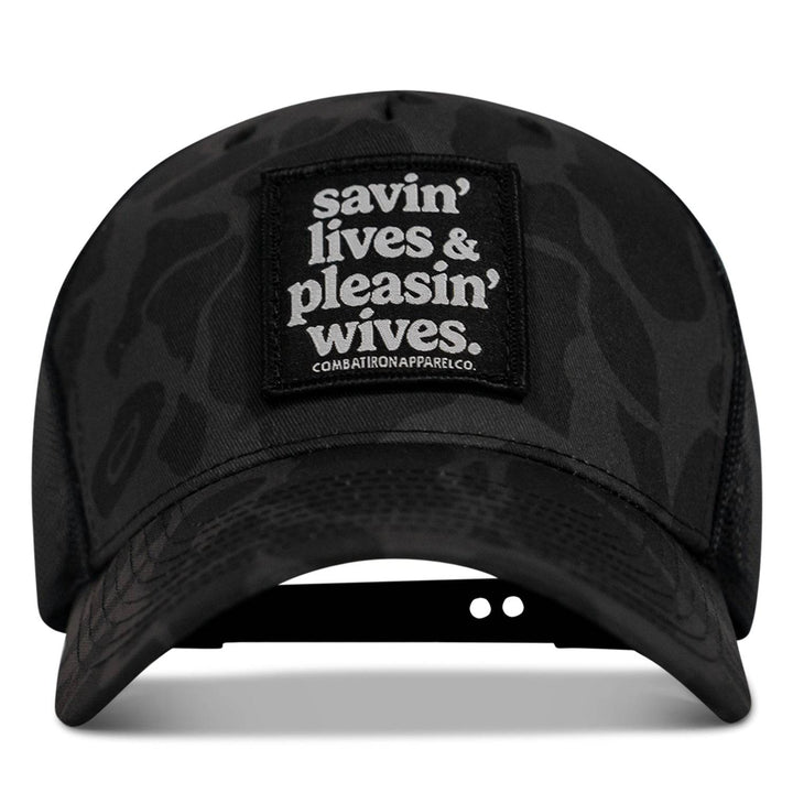 SAVIN' LIVES & PLEASIN' WIVES Patch SnapBack Hat