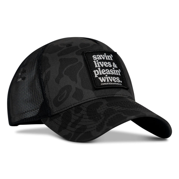 SAVIN' LIVES & PLEASIN' WIVES Patch SnapBack Hat