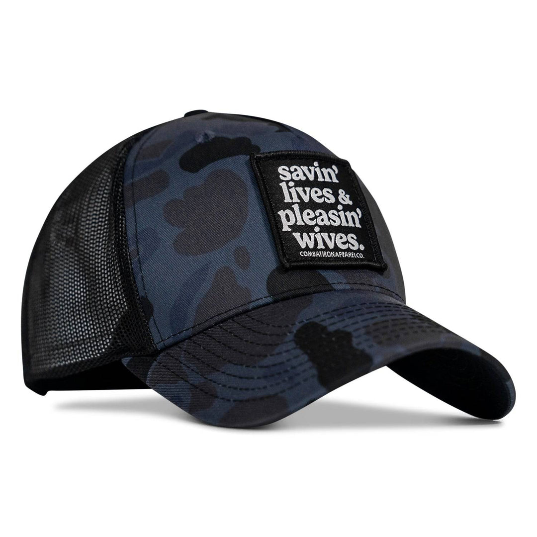 SAVIN' LIVES & PLEASIN' WIVES Patch SnapBack Hat