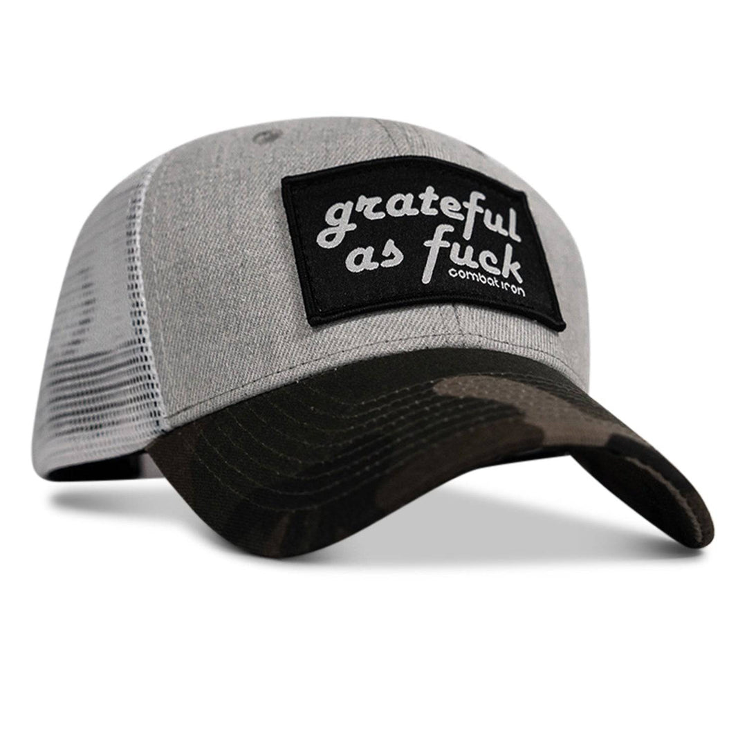 Grateful As F*ck Patch Mesh Snapback Hat