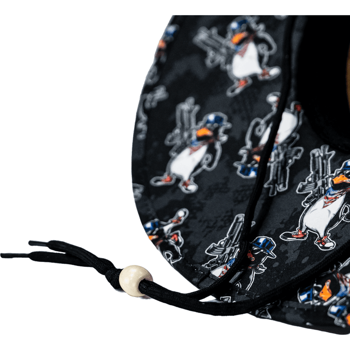 Patriotic Penguin Summer Straw Hat