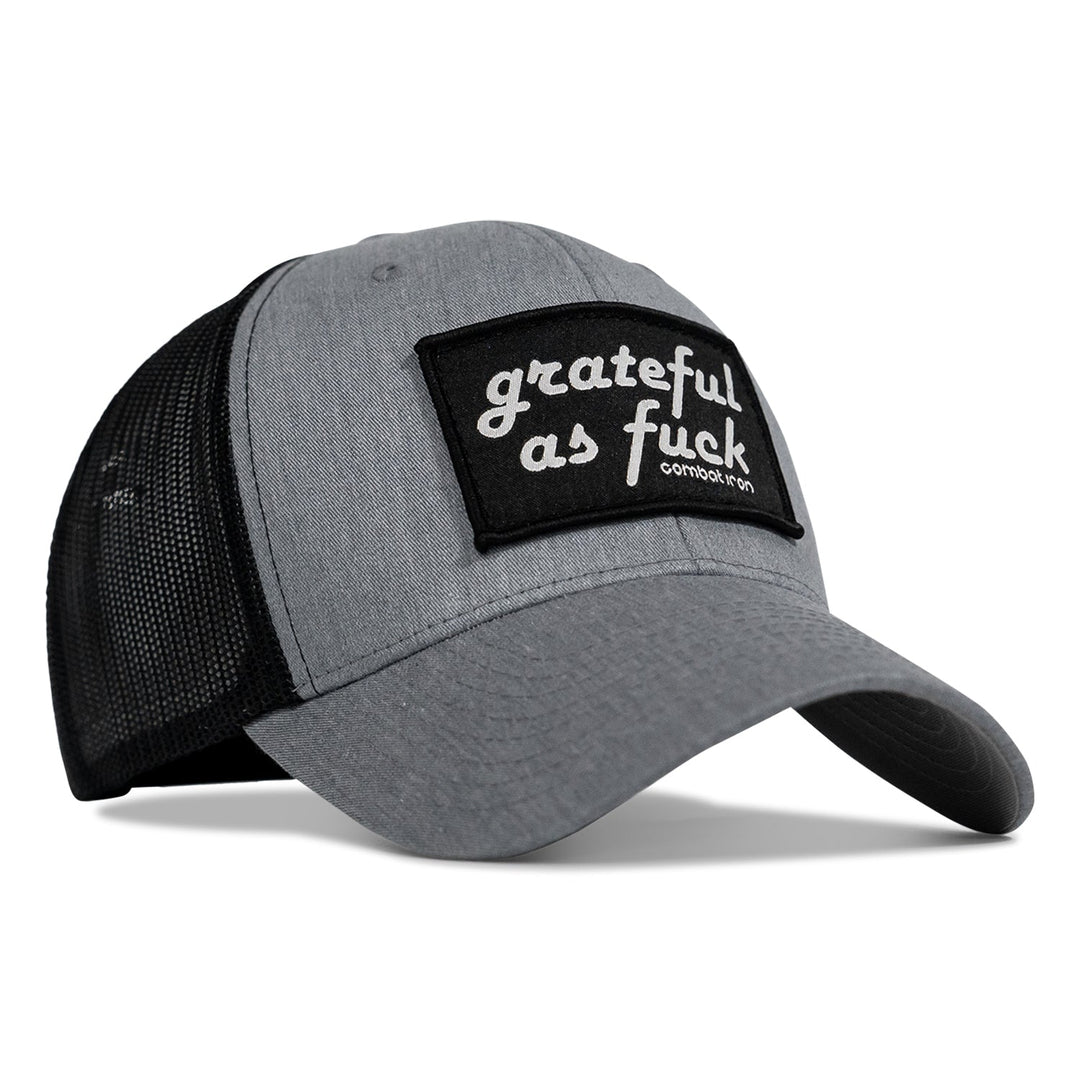 Grateful As F*ck Patch Mesh Snapback Hat