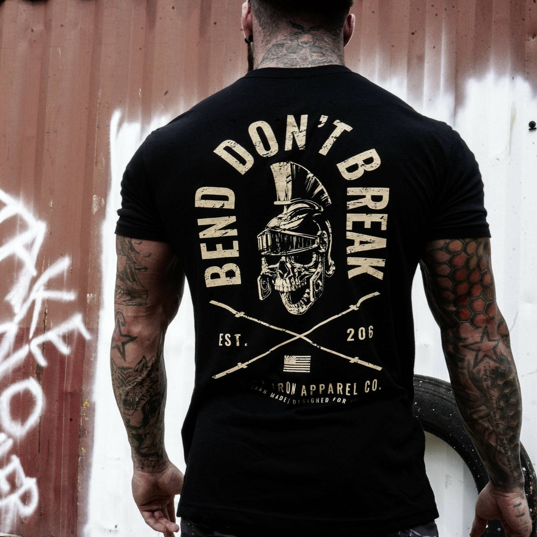 Bend Don't Break Barbell Skull Men's T-Shirt