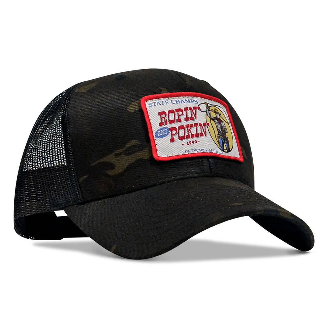 Ropin' and Pokin' Dirty Cowboys Patch SnapBack Hat