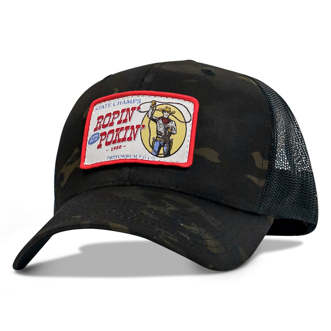 Ropin' and Pokin' Dirty Cowboys Patch SnapBack Hat